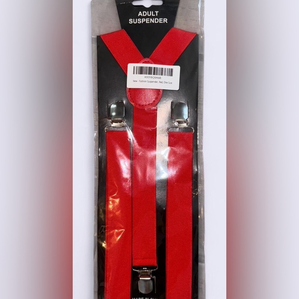 Red Men's Suspenders